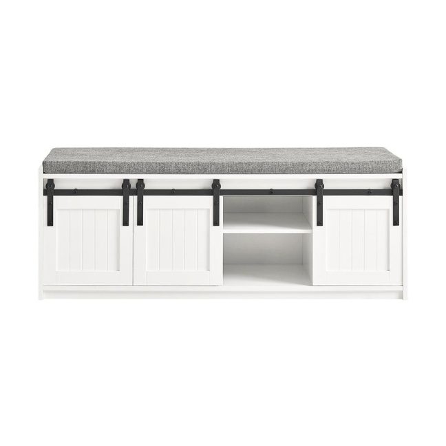 Esikupink jalatsiriiul 120 cm hall valge