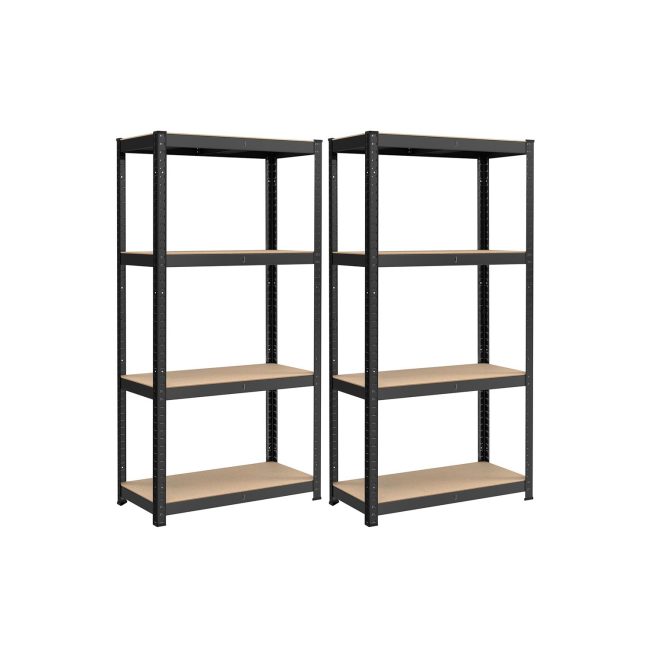 Metallist laoriiulid 40 x 80 x 160 cm must