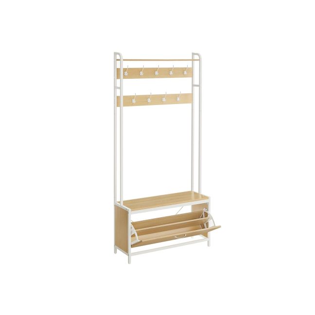Esikunagi jalatsiriiul 30 x 85 x 180 cm valge pruun