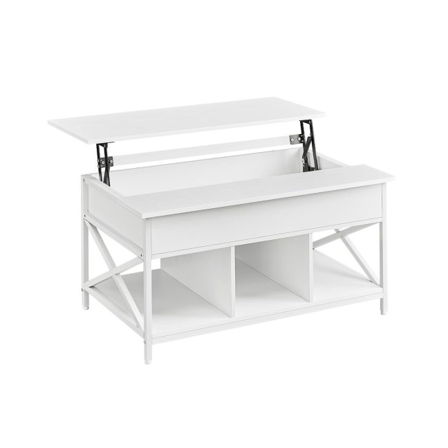 Sahtliga diivanilaud 60 x 100 x 62 cm valge