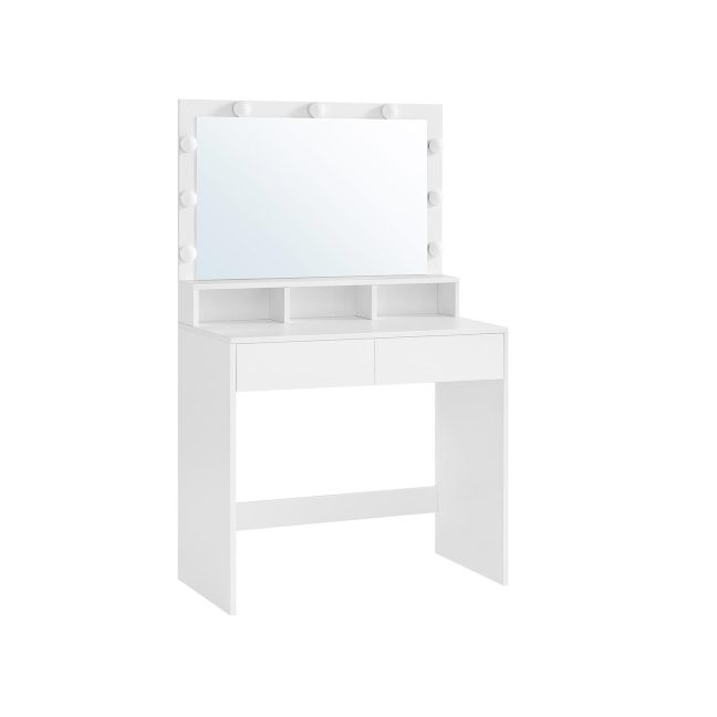 Meigilaud valgustusega 80 x 40 x 140 cm valge