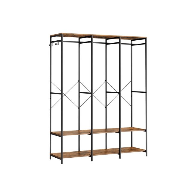 Avatud riidekapp 40 x 141 x 180 cm pruun