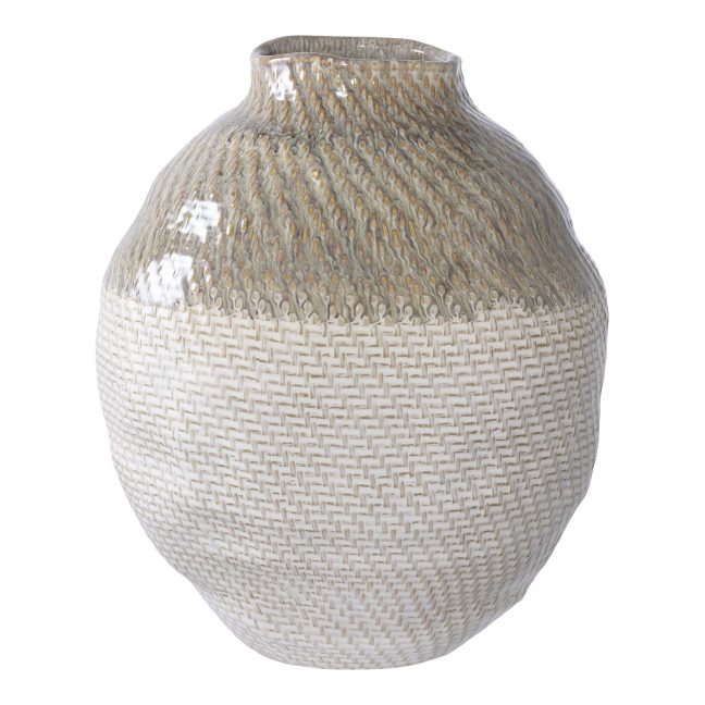 Vaas 26x31 cm valge roheline