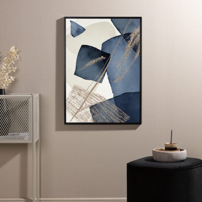 Seinapilt Sinine Keeris 50x70 cm Beež