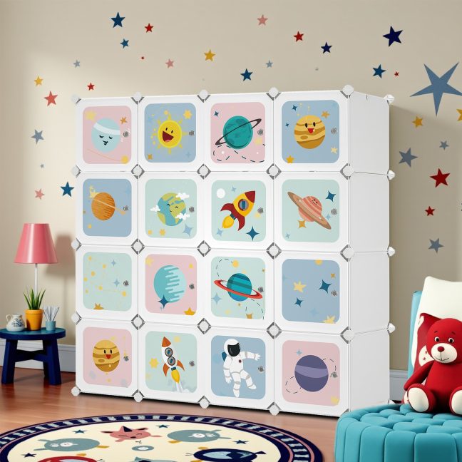 Laste riiul 123x41x123 cm Valge