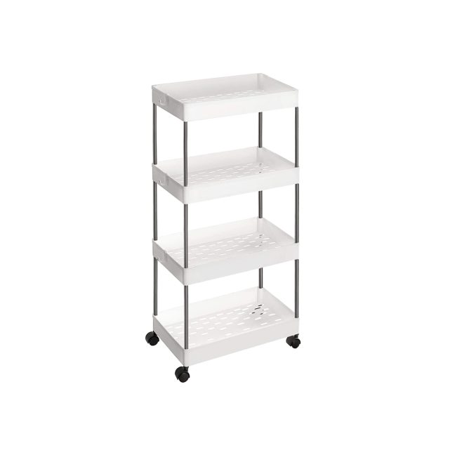 Vannitoariiul ratastega 40.3x22.2x86cm valge