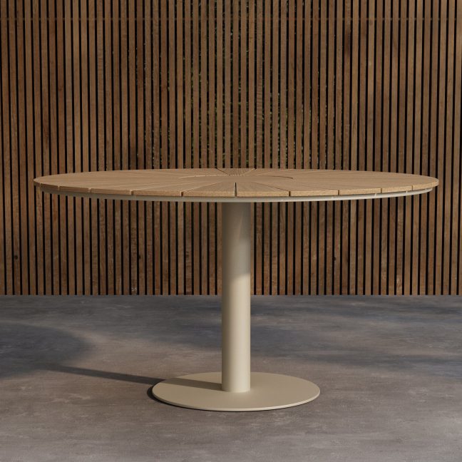 Ümmargune aialaud Croft 120 cm beež