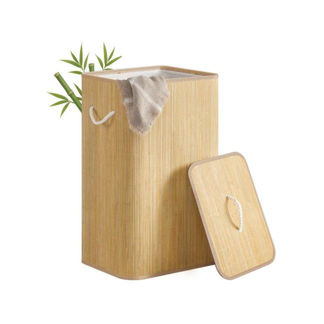 Pesukorv 40x32x70 cm naturaalne bambus