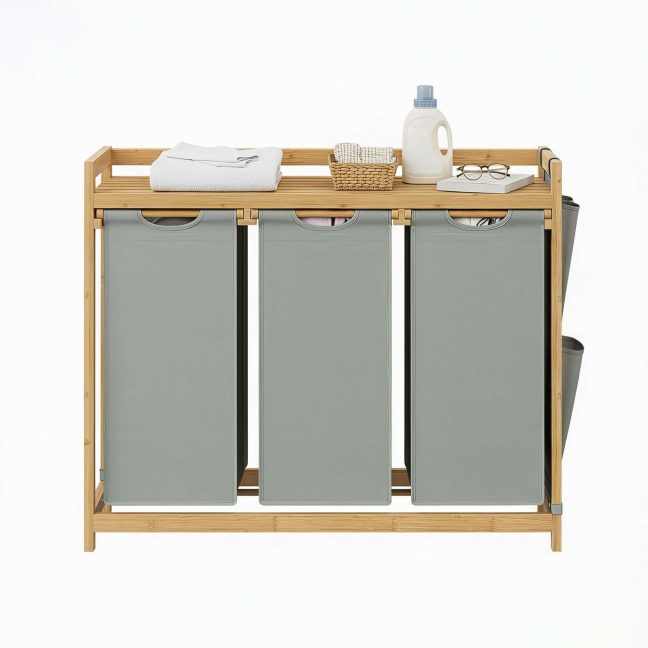 Pesukorv 3 sektsiooniga 93.8x33.8x78 cm hall