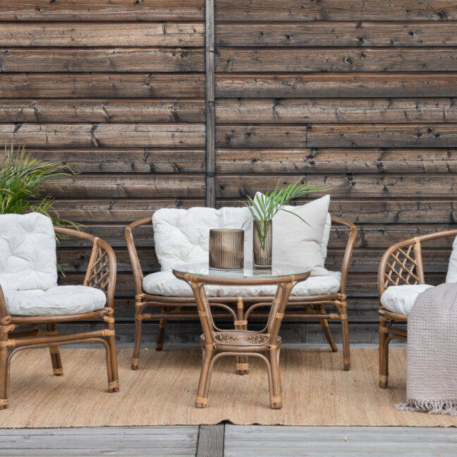 Lounge komplekt Wera rattan offwhite padi