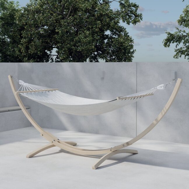 Hammock Hedvig 200x115 cm beež puuvill välistingimustesse mööbel