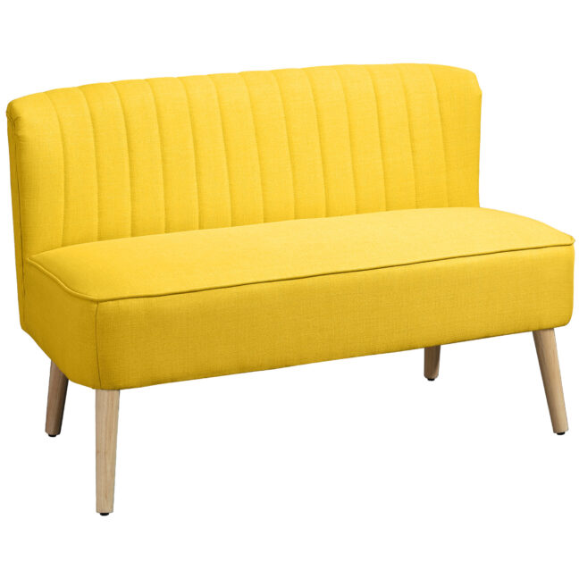 Diivan 117x565x77 cm Kollane Linane