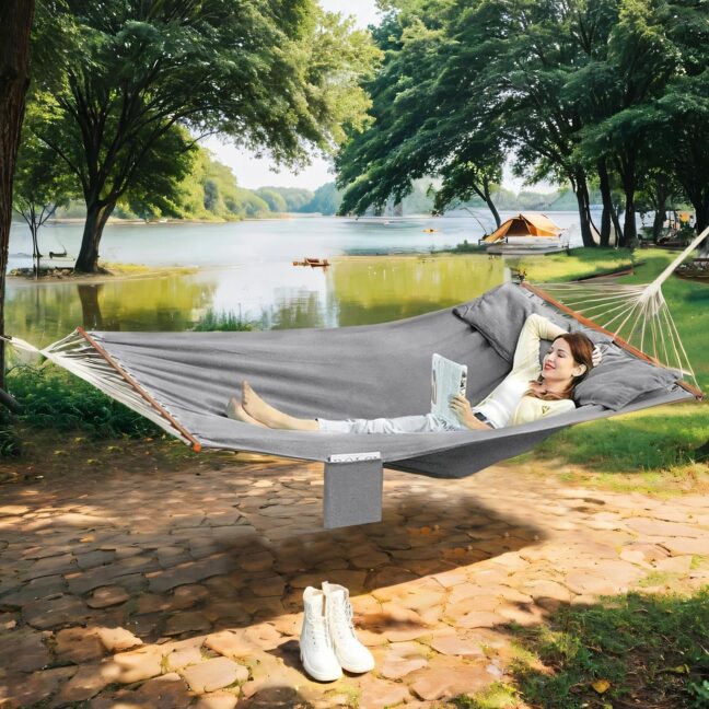 Hammock 210x150 cm hall puidust välistingimustesse