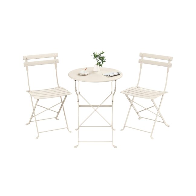 Terrassimööbli komplekt 3-osaline kokkupandav 555x71 cm laud beež teras