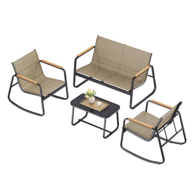 Terrassimööbli komplekt 40x70x42 cm Pruun Teras