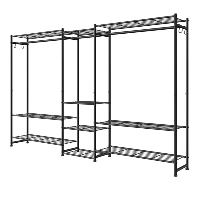 Riidepuu Avatud riidekapp 30x206.4x157.1 cm Must Teras