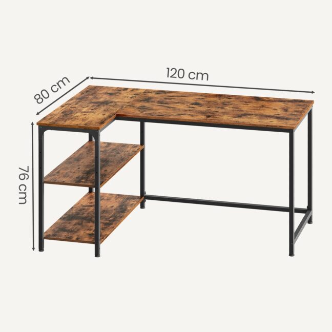 Nurgalaud 120x80x76 cm Pruun Puit ja Teras