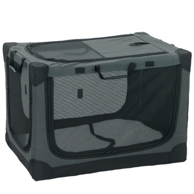 Koera transpordikast 76x54x54 cm roheline kokkupandav